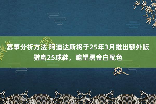 赛事分析方法 阿迪达斯将于25年3月推出额外版猎鹰25球鞋，瞻望黑金白配色