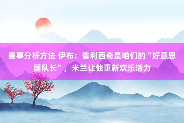 赛事分析方法 伊布：普利西奇是咱们的“好意思国队长”，米兰让他重新欢乐活力