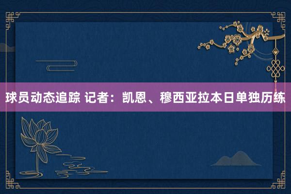 球员动态追踪 记者：凯恩、穆西亚拉本日单独历练