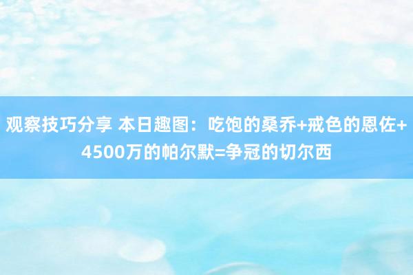 观察技巧分享 本日趣图：吃饱的桑乔+戒色的恩佐+4500万的帕尔默=争冠的切尔西