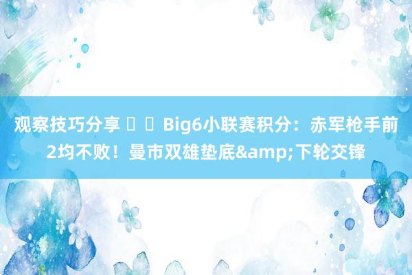 观察技巧分享 ⚔️Big6小联赛积分：赤军枪手前2均不败！曼市双雄垫底&下轮交锋