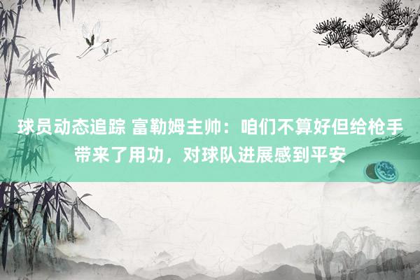 球员动态追踪 富勒姆主帅：咱们不算好但给枪手带来了用功，对球队进展感到平安