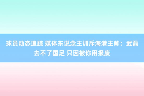 球员动态追踪 媒体东说念主训斥海港主帅：武磊去不了国足 只因被你用报废